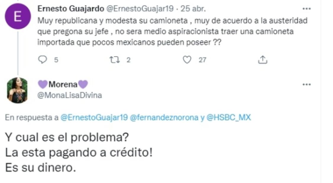 Dañan camioneta "elegante" de "1.5 millones de pesos" de Fernández Noroña en un estacionamiento