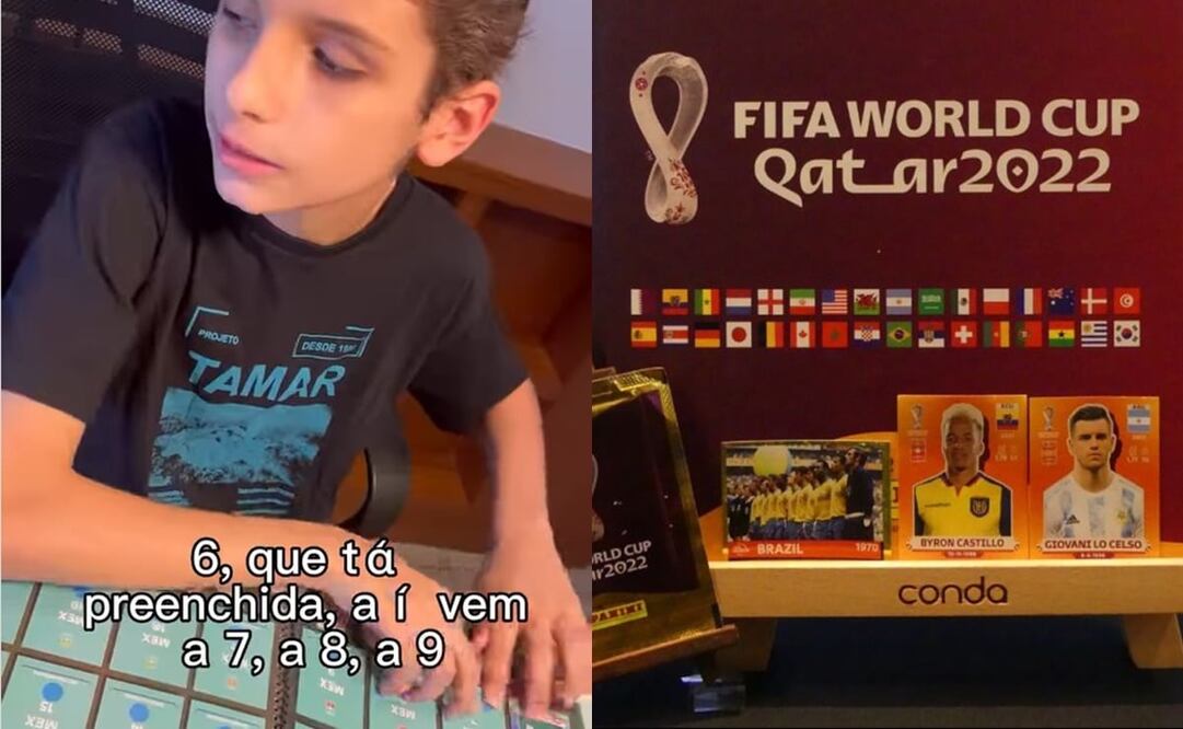 Niño ciego adaptó su álbum del Mundial a braille - FOTO: Especial