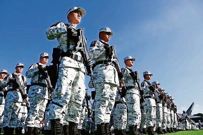 Ven efectivos simulación en retorno de la Guardia Nacional a SSPC