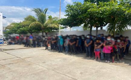Aseguran a 178 migrantes en sur de Veracruz