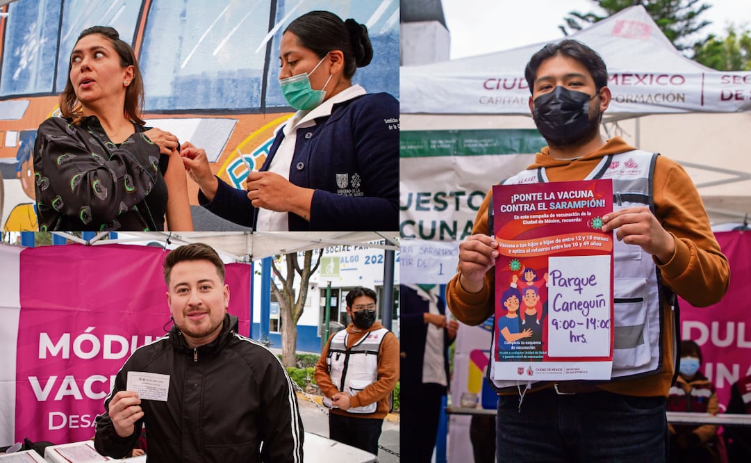 Autoridades de Salud exhortan a la población de 20 a 49 años, principalmente, a acudir a los módulos para vacunarse ante el brote de sarampión. Fotos: Santiago Reyes / EL UNIVERSAL