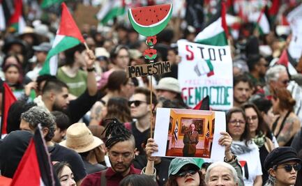 Se registran enfrentamientos en megamarcha “México por Palestina”; manifestantes exigen ruptura de relaciones con Israel