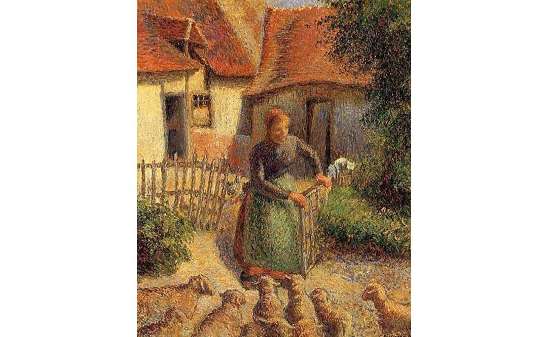 "La Bergère rentrant des moutons", de Camille Pissarro. Imagen: Dominio Público