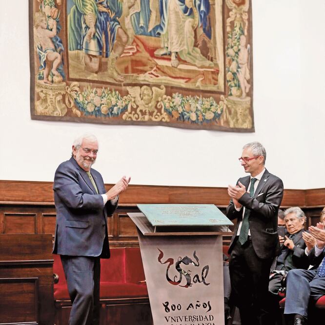 Admiración. Ricardo Rivero, rector de la USAL, aseguró que la UNAM es un ejemplo para las universidades de habla española. EFE