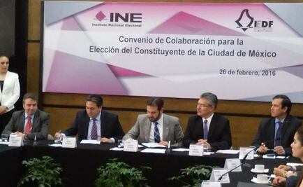 INE y el IEDF firman convenio para elección del Constituyente