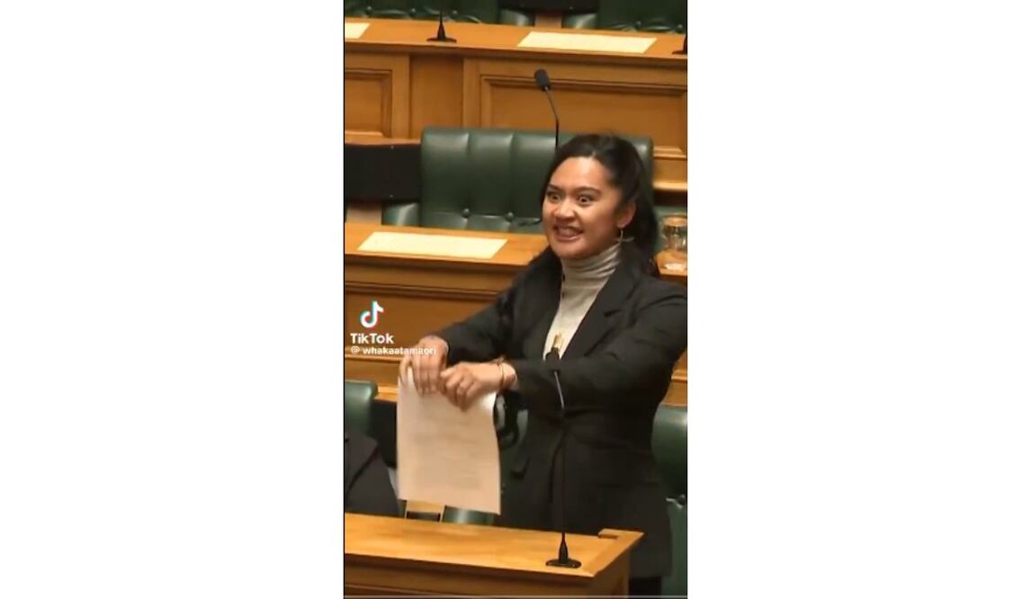 Haka en Parlamento en Nueva Zelanda. Foto: tomada de video