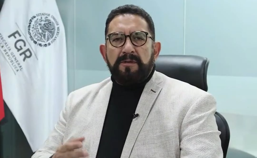 El vocero de la Fiscalía General de la República (FGR), Ulises Lara. Foto: Captura de pantalla