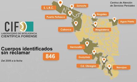 Fiscalía de Sonora resguarda 846 cuerpos identificados  que no han sido reclamados por sus familiares