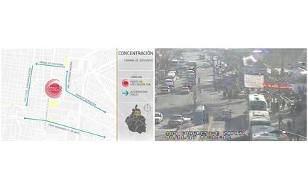 Manifestantes bloquean y complican circulación en Congreso de la Unión