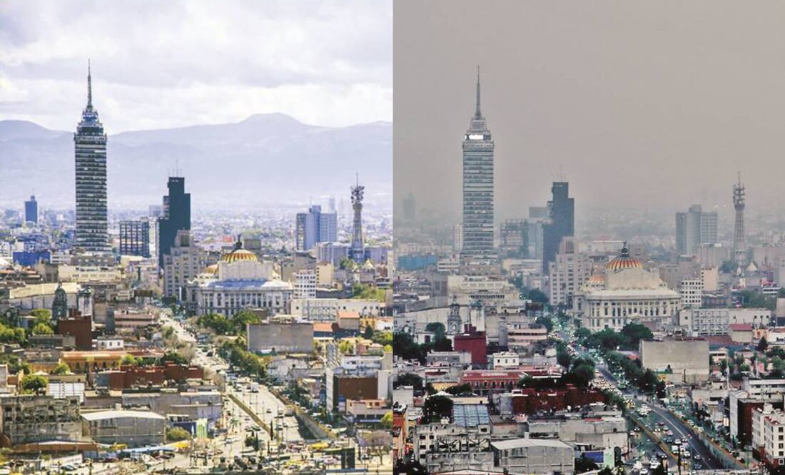 Capitalinos que tuvieron que salir a laborar o a la escuela se protegieron con tapabocas, sombreros y bloqueador solar para mitigar la contingencia ambiental y el calor intenso de la tarde. (JUAN CARLOS REYES. EL UNIVERSAL)