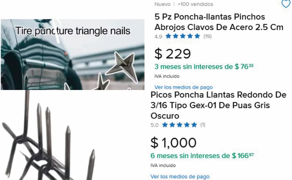 Los ponchallantas se pueden conseguir en internet con precios que oscilan entre 229 a más de 42 mil pesos; incluso a meses sin intereses. Fotos: Especiales