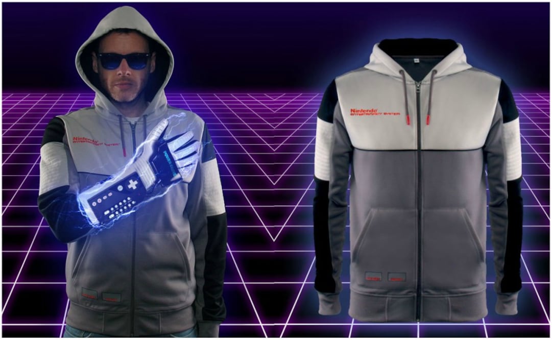 Esta sudadera hará que regreses a los 80 donde Mario es rey, los guantes son tus mandos y algunas de las mejores experiencias de juego están en cartucho