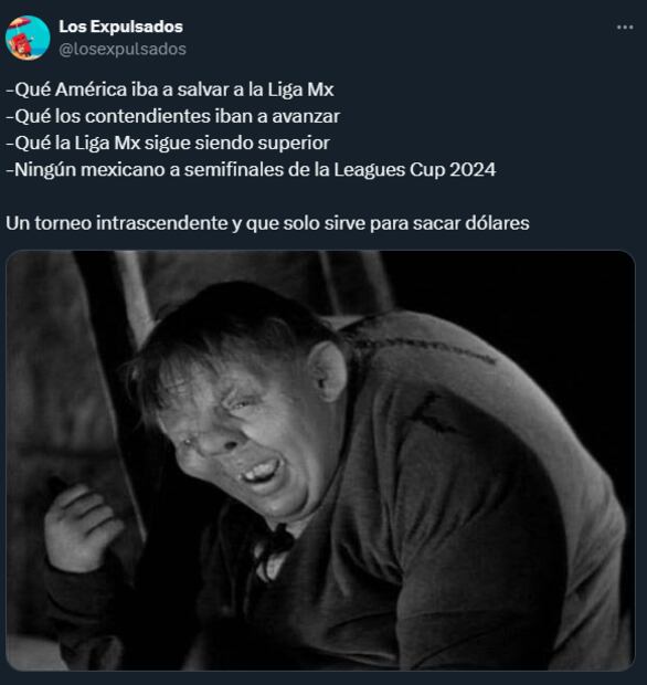 Los mejores memes tras la eliminación de la Liga MX de la Leagues Cup 2024 - Foto: Especial