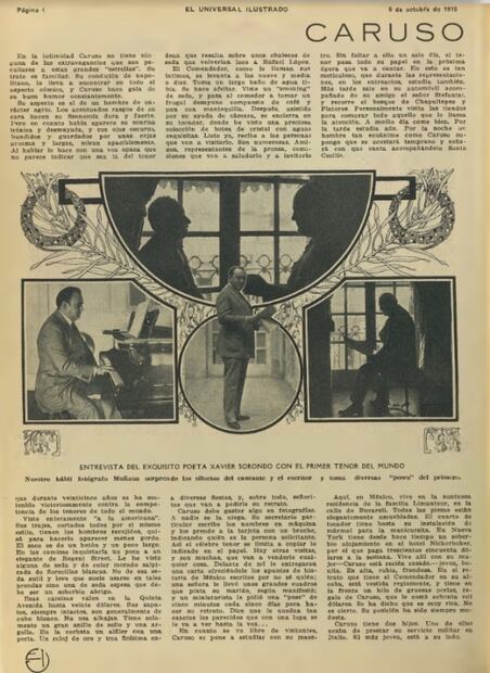 Cuando Enrico Caruso causó furor y encantó en Xochimilco