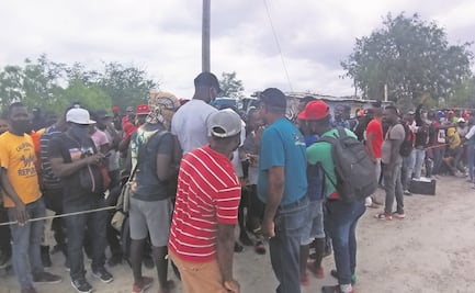 Haitianos generan caos en albergue de Tamaulipas