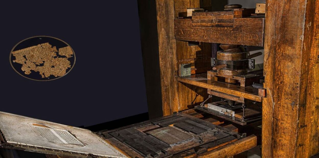 Imprenta antigua (siglo XV). Créditos Universidad Computense de Madrid