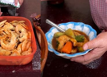 Receta de Doña Ángela de caldo de camarón seco para Cuaresma