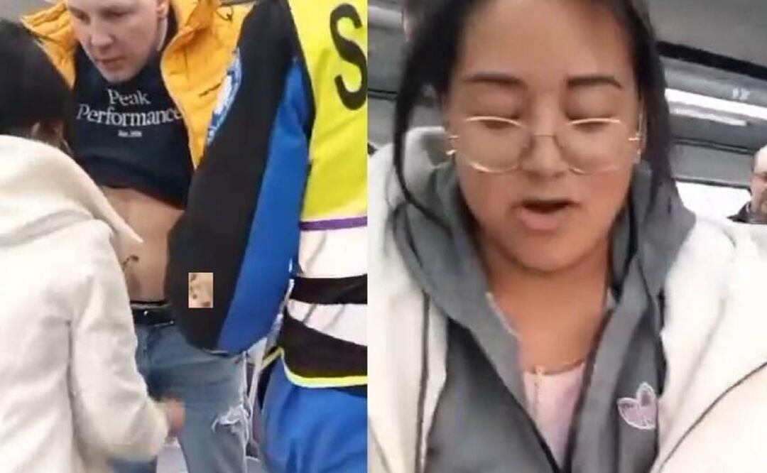 Una mujer evito un hurto en metro de Madrid, España. Foto: Tomada del video