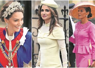 Las más elegantes en la coronación del Rey