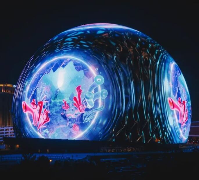 MSG Sphere, el nuevo edificio emblema en Las Vegas. / Foto: Instagram @SphereVegas