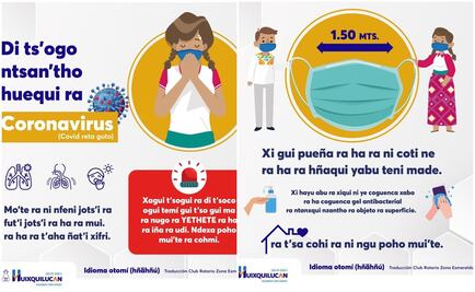 Difunden en Huixquilucan medidas preventivas por Covid en otomí