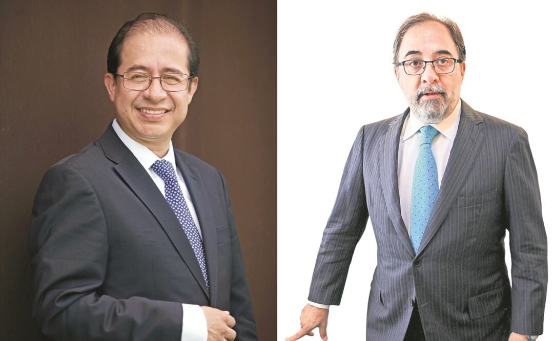 Hugo Eric Flores, dirigente del PES y Luis Castro, presidente de Nueva Alianza. Foto: Especial