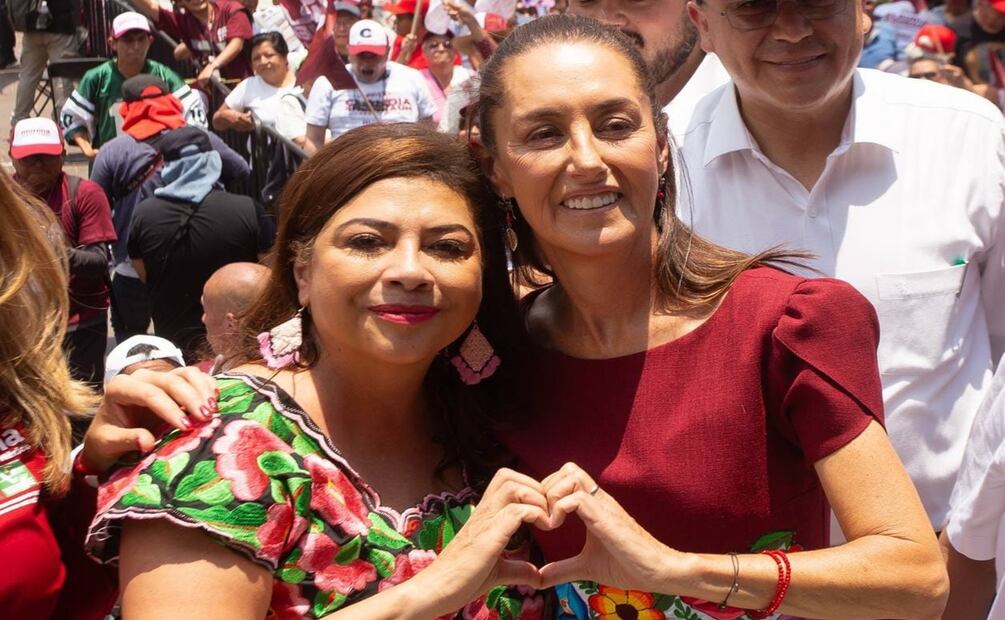 “Nos toca continuar los pasos de Claudia Sheinbaum y de López Obrador", dice Clara Brugada. Foto: Omar Díaz