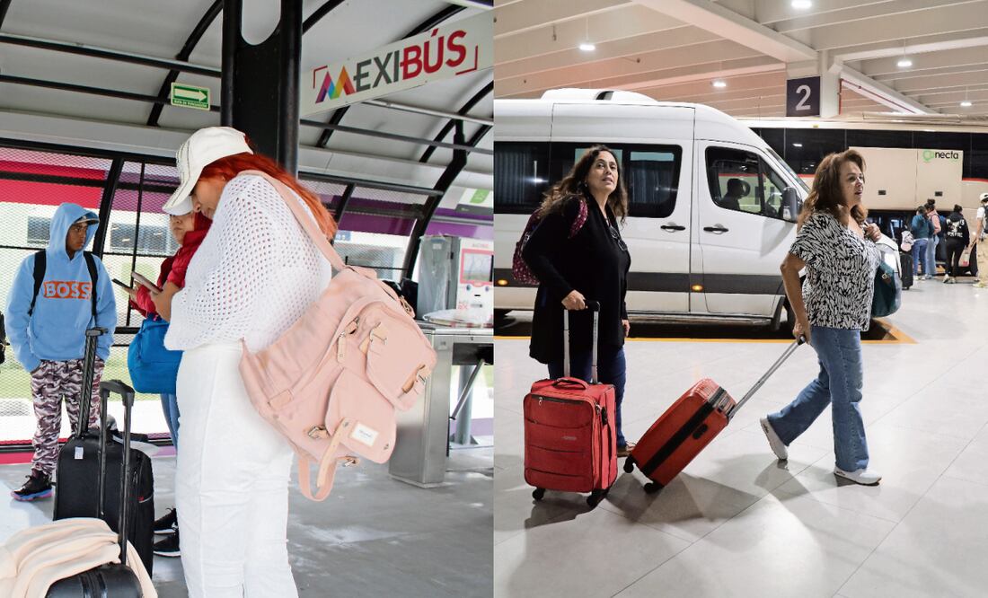 El Mexibús es barato y no se compara con un taxi de app, dicen usuarios. Camionetas hacen paradas en el Ángel, Reforma y Polanco, entre otras. Fotos: Darío Luna y Carlos Mejía / EL UNIVERSAL