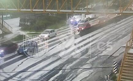 Reportan caída de granizo en la México-Toluca