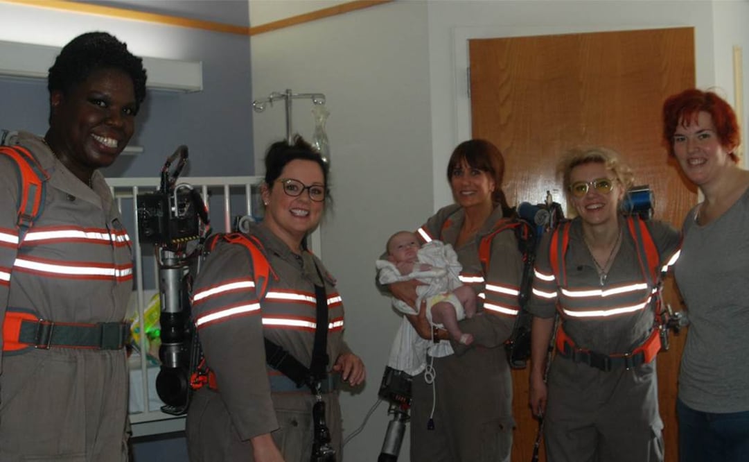 Melissa McCarthy, Kristen Wiig, Kate McKinnon y Leslie Jones sorprendieron Foto: Facebook Tufts Medical Center