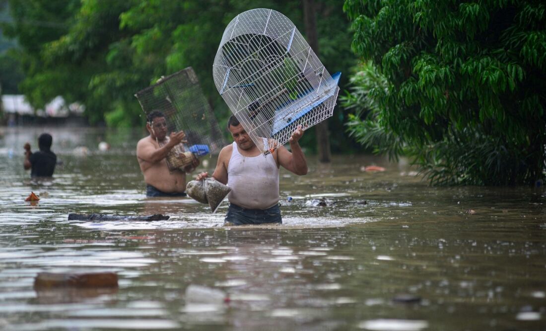 Afectaciones por lluvias en Poza Rica, Veracruz. (10/10/2025). Foto: AFP