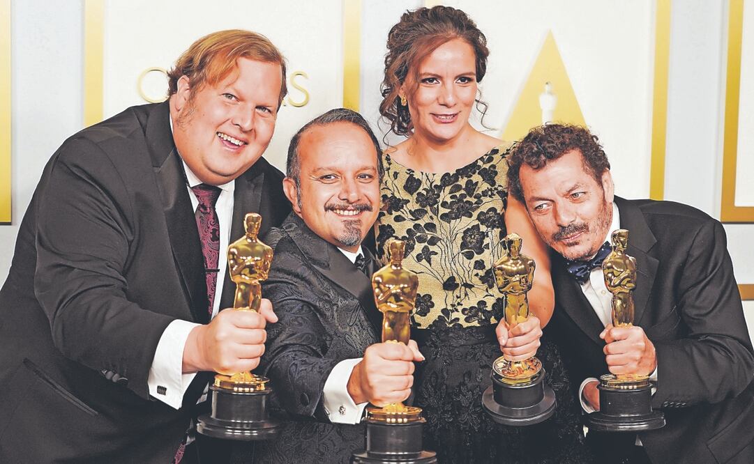Jaime Baksht y Michelle Couttolenc (al centro) obtuvieron el Oscar en 2021 por Sound of Metal, sobre un baterista con poca audición. Foto: de AP