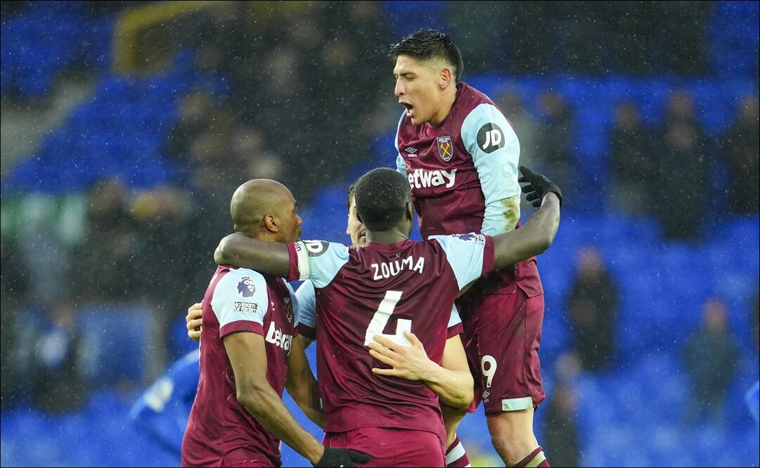 Edson Álvarez marcó un golazo con el West Ham ante Everton - Foto: AP
