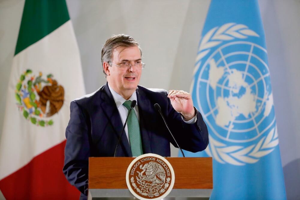 Acuerdo internacional. El canciller Marcelo Ebrard dijo que en abril la Alta Comisionada de la ONU firmará un convenio con el gobierno federal. Foto: ARCHIVO EL UNIVERSAL