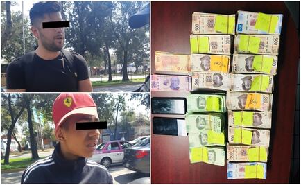 Detienen a dos jóvenes con 2 mdp en Iztacalco