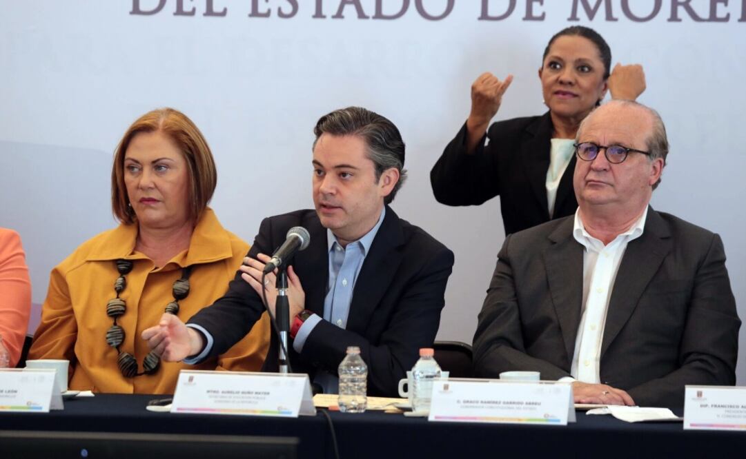 El titular de la SEP participó junto con el gobernador de Morelos en el Consejo Estatal de Capital Humano para el Desarrollo Económico del Estado. /Especial