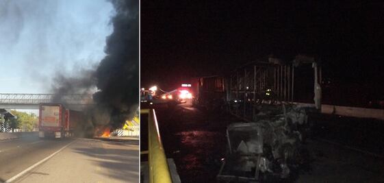 Incendian camión repartidor en Michoacán