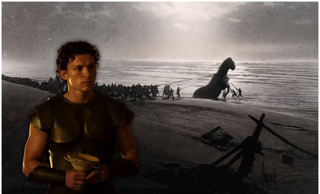 Lanzan primeras imágenes de Tom Holland, Anne Hathaway y Matt Damon en La Odisea de Christopher Nolan. Foto: Empire