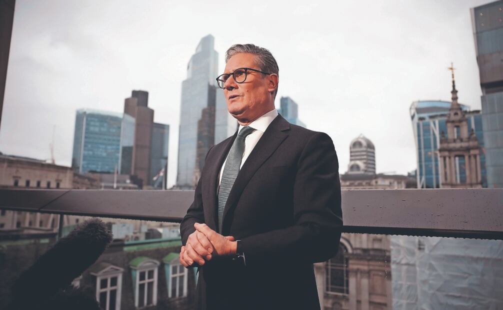 El primer ministro británico, Keir Starmer, después de una reunión con líderes empresariales en Londres. Foto: AP