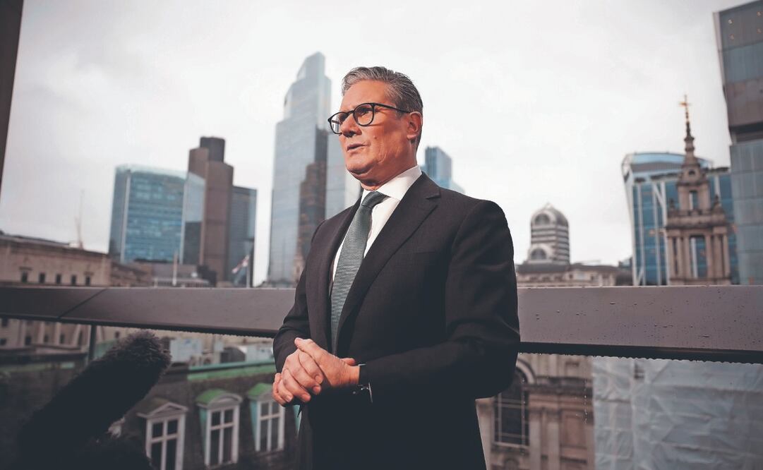 El primer ministro británico, Keir Starmer, después de una reunión con líderes empresariales en Londres. Foto: de BENJAMIN CREMEL. AP