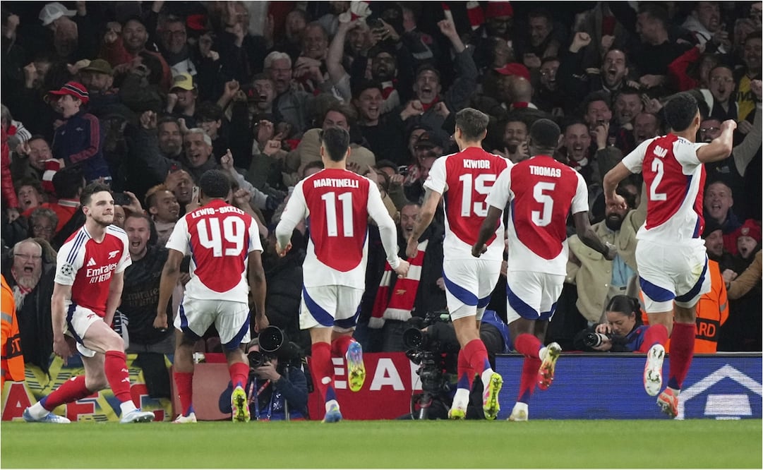 Con dos impresionantes golazos de Rice, el Arsenal se impuso en casa. FOTO: AP