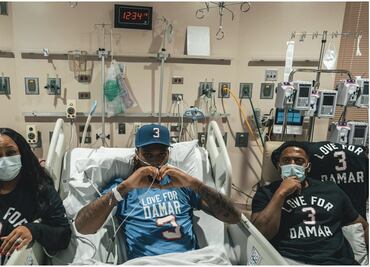 Damar Hamlin muestra su apoyo a los Buffalo Bills desde el hospital