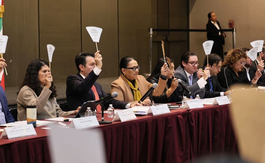 Rosa Icela Rodríguez informa sobre "nueva etapa" en Sistema Nacional de Búsqueda. Foto: Especial