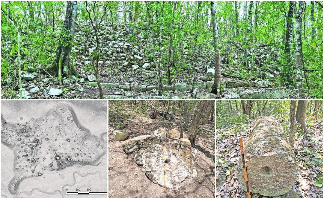 Entre las estructuras que destacan de Ocomtún, que estuvo vigente en el periodo Clásico, entre 250 y 1000 d.C., hay escalinatas y pirámides de 25 metros de altura. Foto: Ivan Šprajc