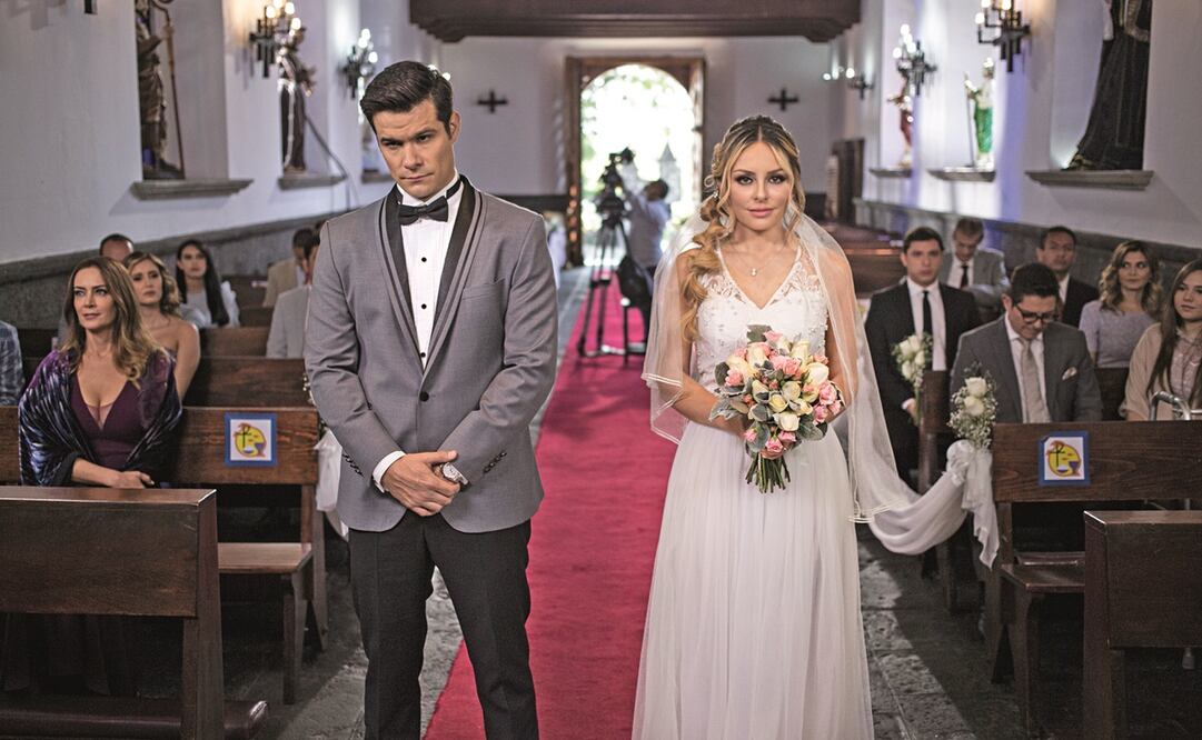 Leonardo (Brandon) y Alma (Gema) se casan hoy en Contigo sí. Foto: TELEVISA