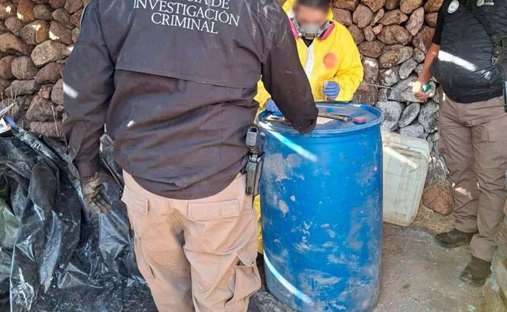 Aseguran media tonelada de metanfetamina en "narcolaboratorio" de San Luis Potosí; detienen a 11 personas.
(31/08/26) Foto: Especial.