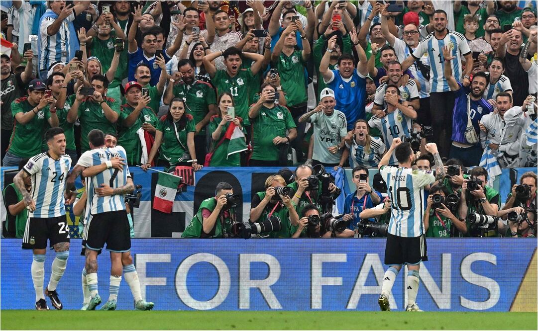 Lionel Messi celebra su segundo gol en Qatar 2022. FOTO: AFP