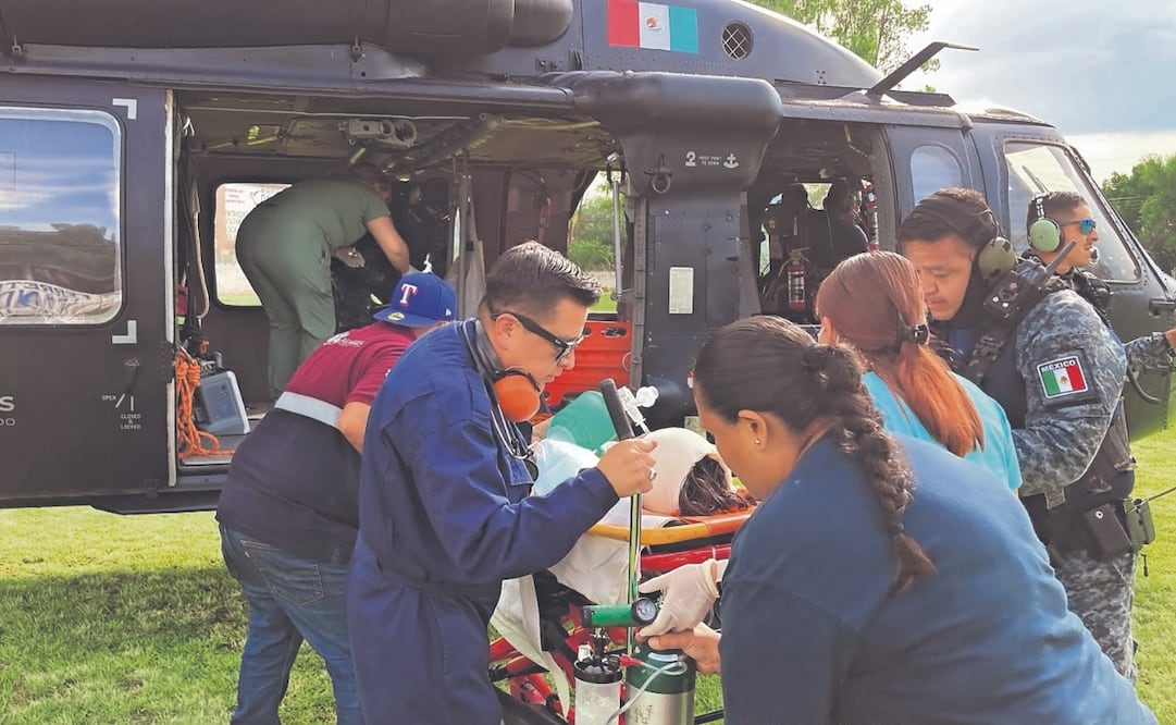 La menor tuvo que ser trasladada de urgencia en un helicóptero para su atención, por la gravedad del estado en que fue encontrada. Foto: Especial