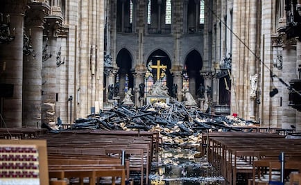 ¿Cómo se ve el interior de la catedral de Notre Dame tras el incendio?