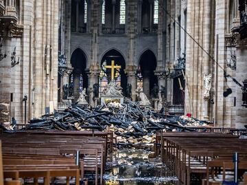 ¿Cómo se ve el interior de la catedral de Notre Dame tras el incendio?